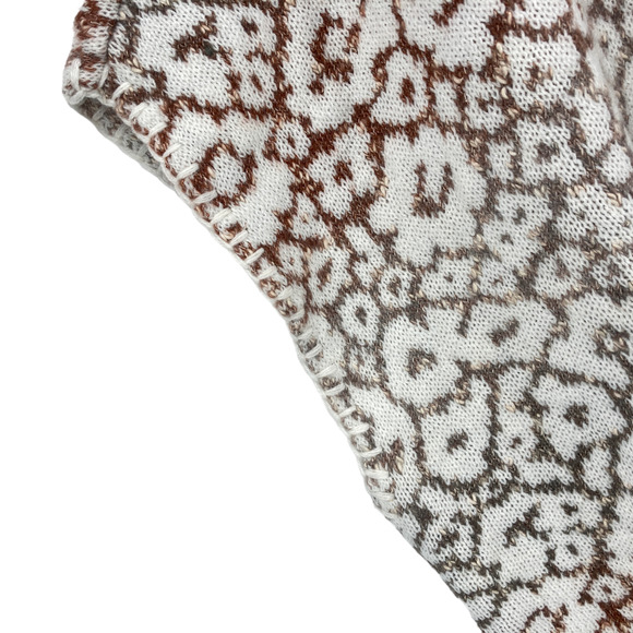 Knox Rose Cape Sweater Women Large Multicolor Geometric Print Knitted Open Front - Picture 5 of 12